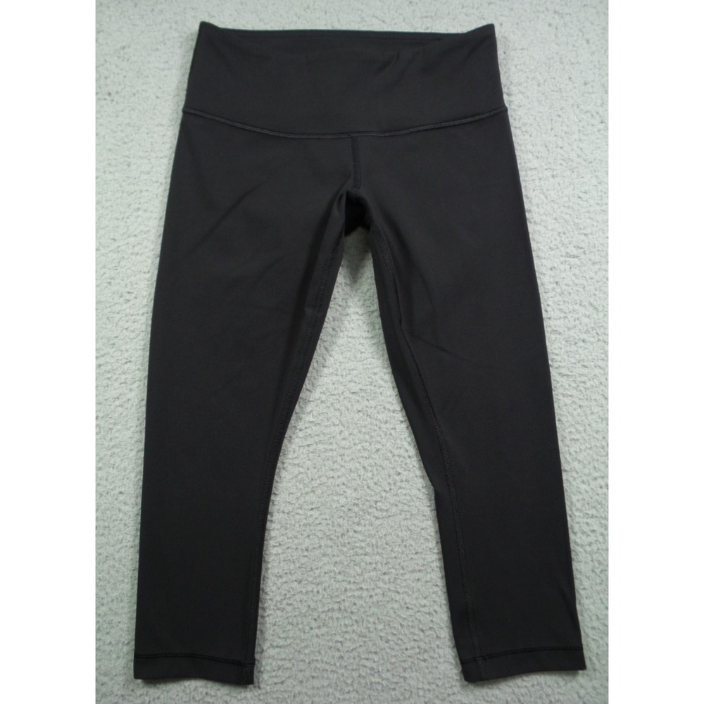 Lululemon Leggings Womens Size 4 Black Classic Cropped Stretch Yoga‎ Athleisure